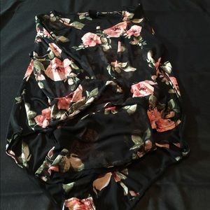 Plus size floral bodysuit